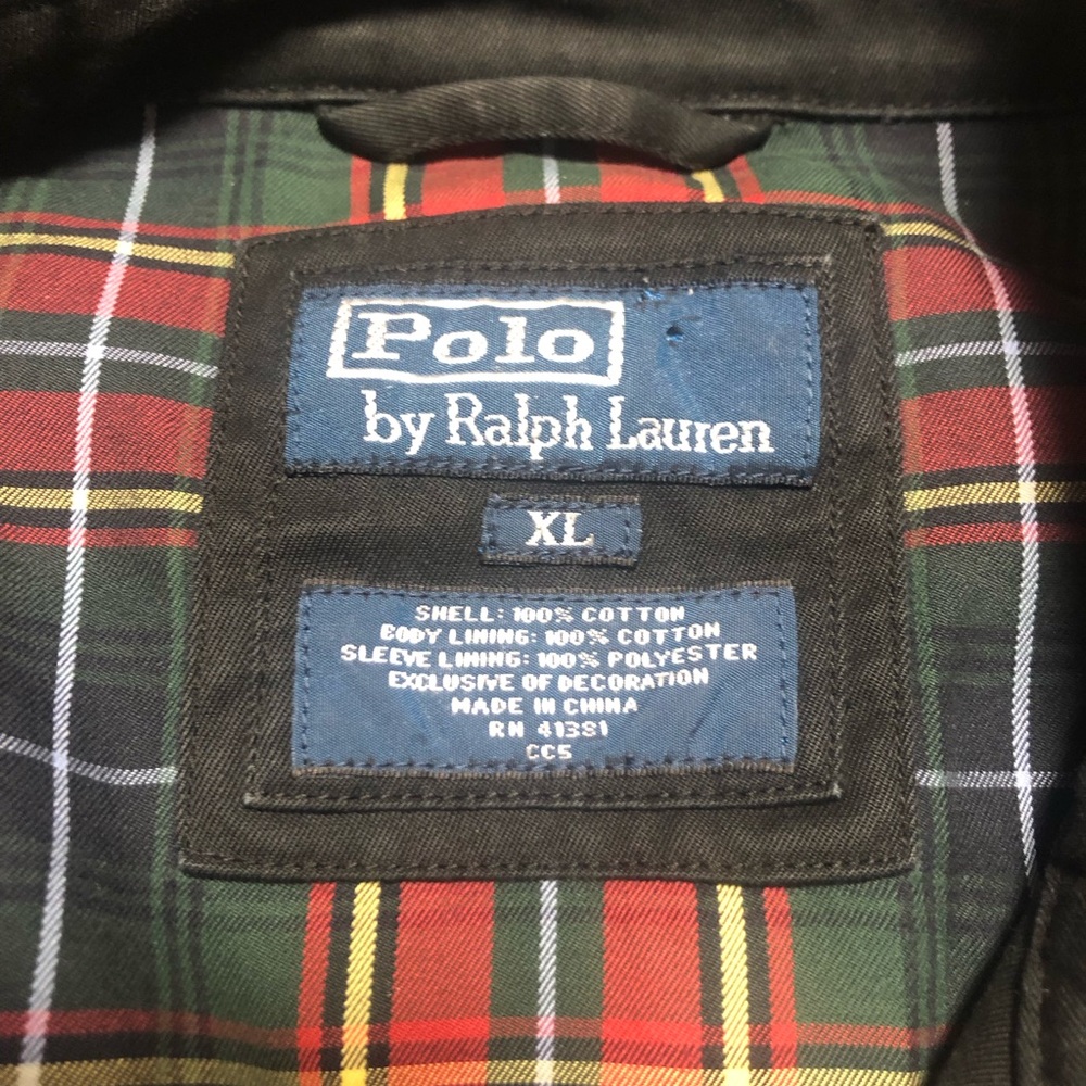 Polo Ralph Lauren preppy black jacket with red tartan interior - Picture 11 of 11
